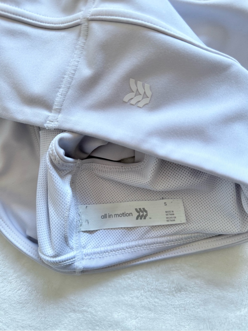White Scoop Neck Sports Bralette - Picture 3 of 5